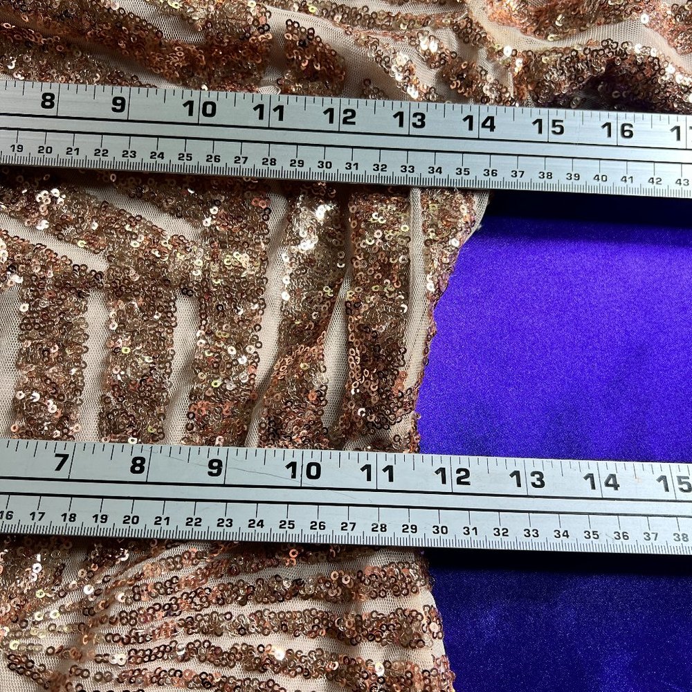 📌Xenia Boutique Rose Gold Mini Sequin Bodycon Formal - Ball - Prom Dress - Picture 13 of 16